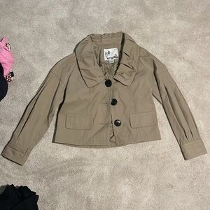size 6 Kensie Satin Pleated Bomber Jacket